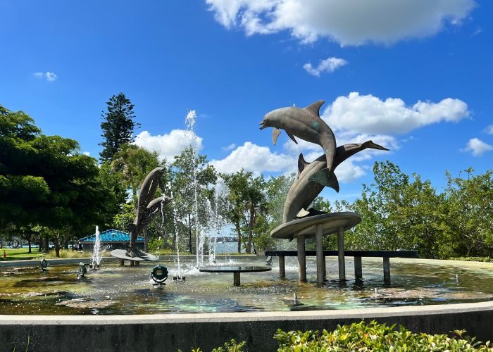 Dolphin Fountain by Steve Dickey